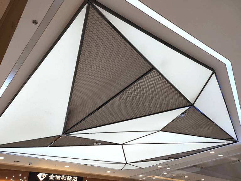 Expanded metal mesh for ceiling